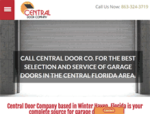 Tablet Screenshot of centraldoorfl.com